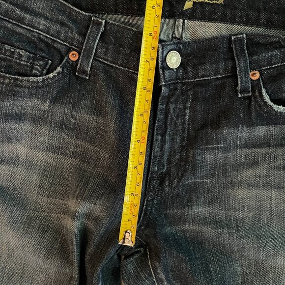 7 For All Mankind Women's Boot Cut Jeans - Dark Blue - Picture 9 of 12